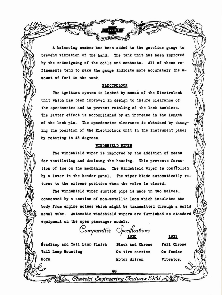 1931 Chevrolet Engineering Features Page 30